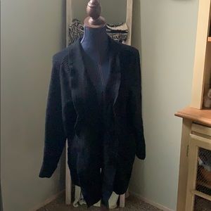 Cyrus 3x black long sleeve cardigan